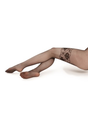 Collant fantaisie femme Charme effet jarretière