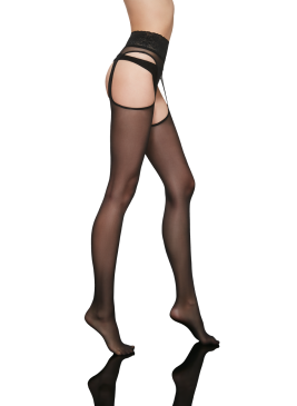 Collant fantaisie femme Caline effet porte jarretelle