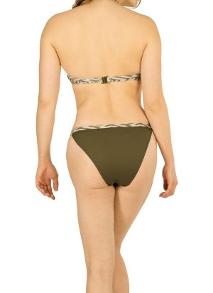 LA BAULE Maillots de Bain 2 pièces vert foncé avec motif rectangulaire 