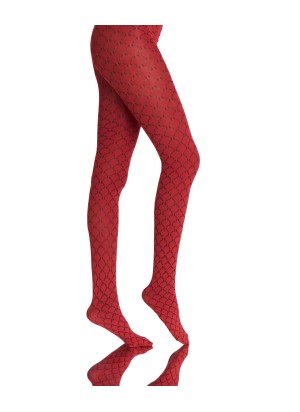 Collants fantaisie femme collant rouge motif Miley