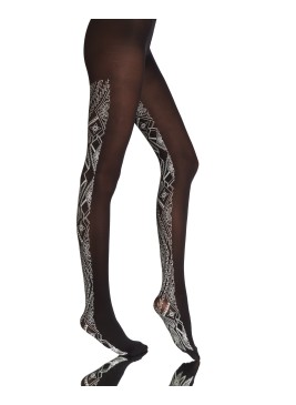 Collants fantaisie femme collant noir et blanc motifs Latica