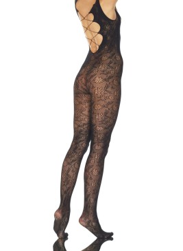 combinaison sexy fantaisie femme collant Broderie effet dentelle fleur